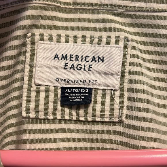 American Eagle Striped Oversized Button Up - Picture 3 of 4
